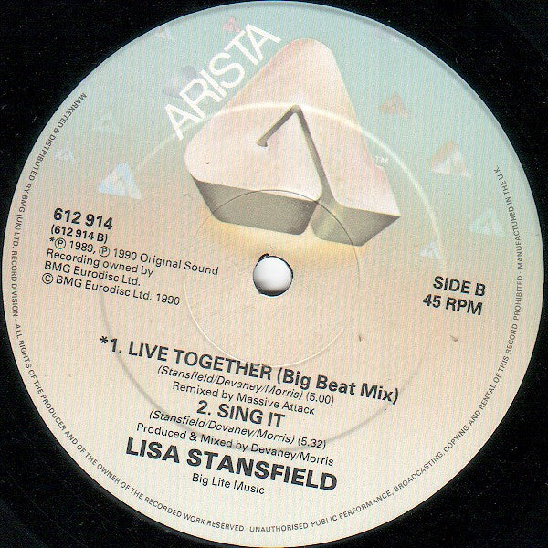 Lisa Stansfield : Live Together (New Version) (12", Single)