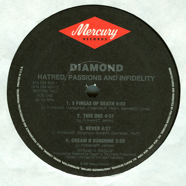 Diamond D : Hatred, Passions And Infidelity (2xLP, Album)