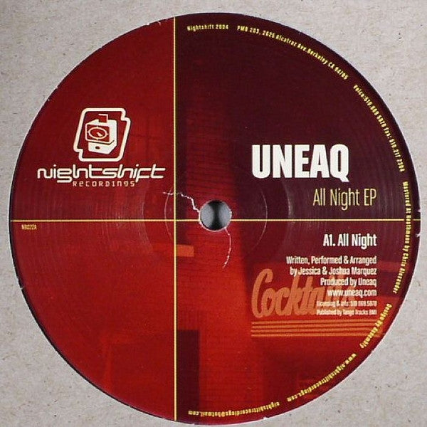 Uneaq : All Night EP (12", EP)