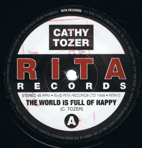 Cathy Tozer : The World Is Full Of Happy (7")