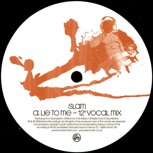 Slam Featuring Ann Saunderson : Lie To Me (12")