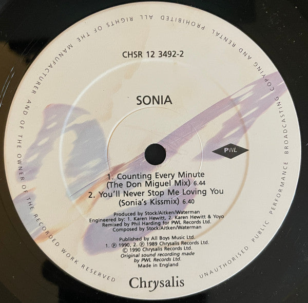 Sonia : Counting Every Minute (Tick-Tock Remix) (12")