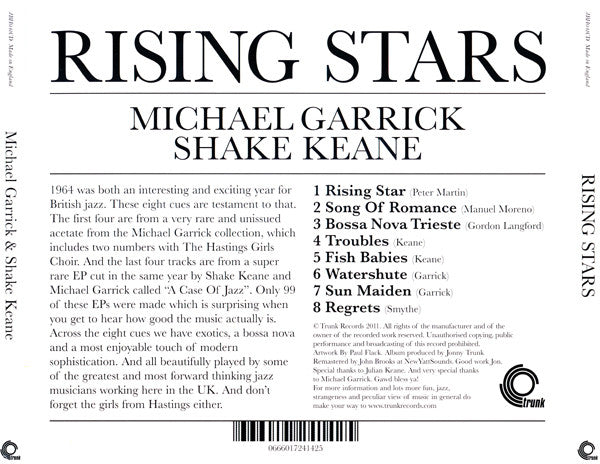 Michael Garrick And Shake Keane : Rising Stars (CD, Comp, RM)