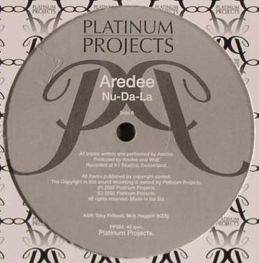 Aredee : Nu-Da-La / Nu Won (12")