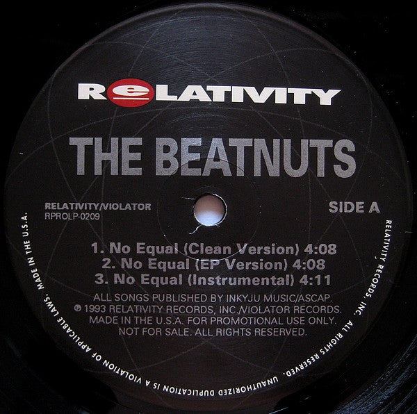 The Beatnuts : No Equal (12", Single, Promo)