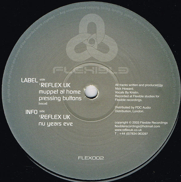 Reflex UK* : Muppet At Home Pressing Buttons / Nu Years Eve (12")