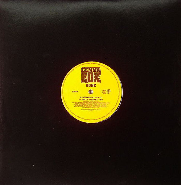 Gemma Fox Featuring J2k & Juelz Santana : Gone (12", Promo)