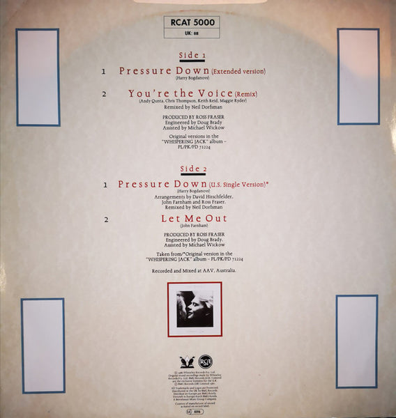 John Farnham : Pressure Down (12", Maxi)