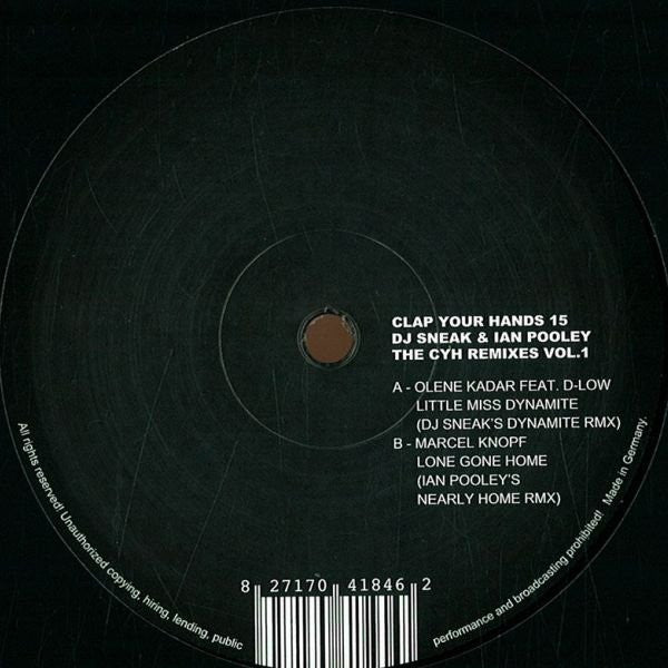 DJ Sneak & Ian Pooley : The CYH Remixes Vol.1 (12")