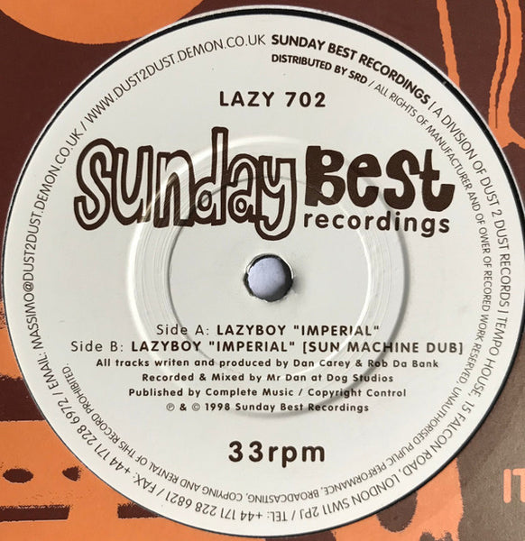 Lazyboy : Imperial (7", Single)