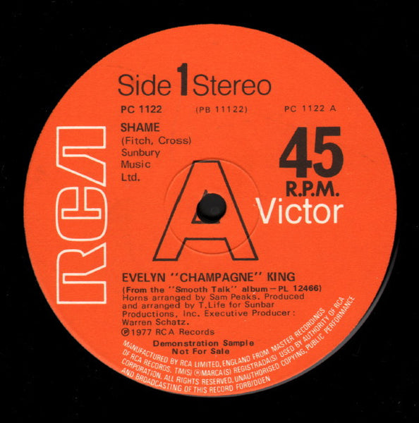 Evelyn "Champagne" King* : Shame (12", Promo)