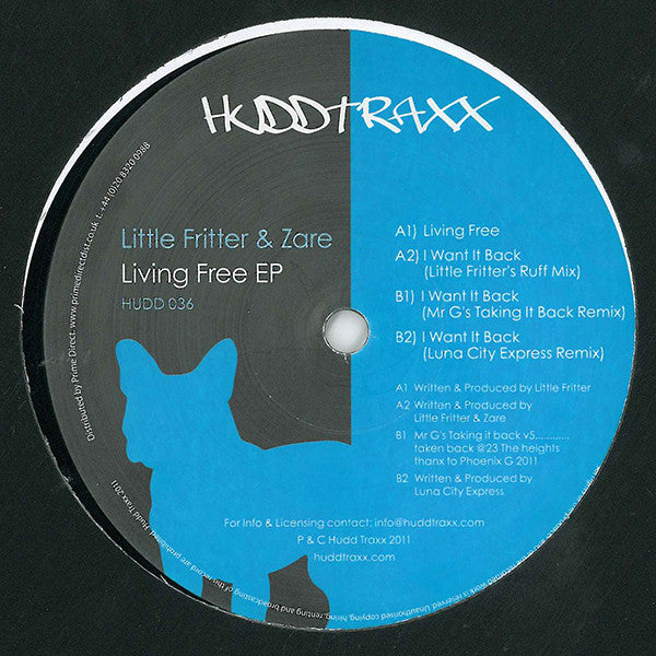 Little Fritter & Zare : Living Free EP (12", EP)