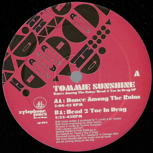 Tommie Sunshine : Dance Among The Ruins / Head 2 Toe In Drag EP (10", EP)