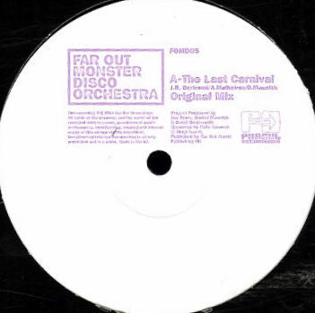 Far Out Monster Disco Orchestra : The Last Carnival (12")