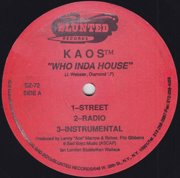 K.A.O.S. (2) : Who Inda House (12")