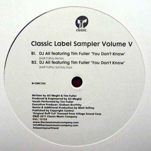 Various : Classic Label Sampler Volume V (12", Smplr)