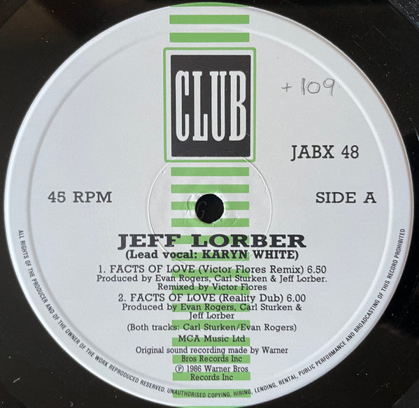 Jeff Lorber : Facts Of Love (12", RE)