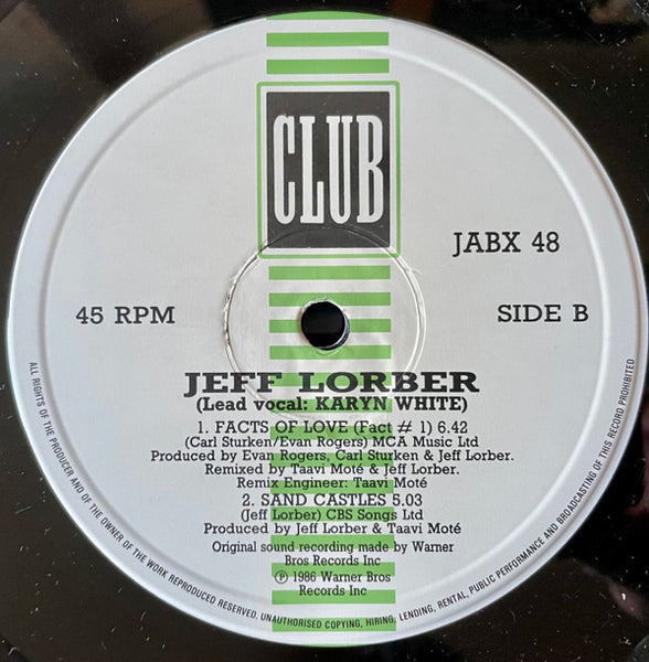 Jeff Lorber : Facts Of Love (12", RE)