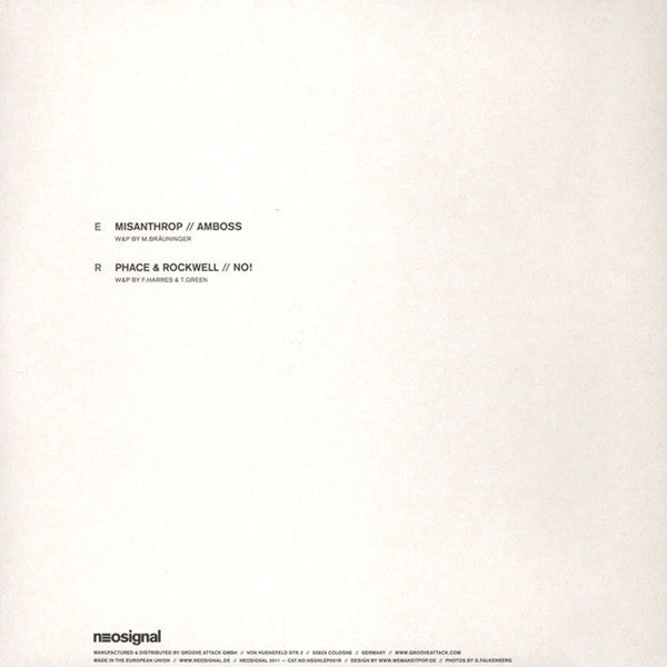 Misanthrop / Phace & Rockwell (10) : Energy EP (ER) (12", EP, Ltd, Whi)