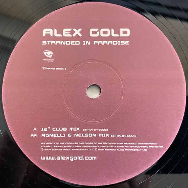 Alex Gold : Stranded In Paradise (12")