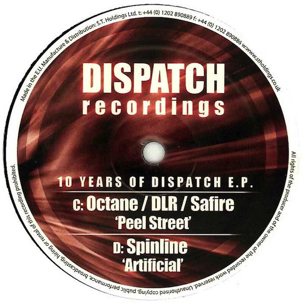 Octane & DLR / Safire (2) / Spinline : 10 Years Of Dispatch E.P. (12", EP)