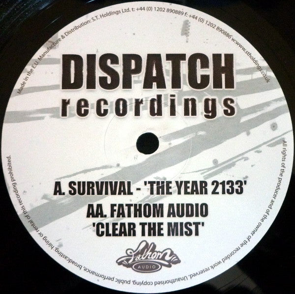 Survival (3) / Fathom Audio : 'The Year 2133' / 'Clear The Mist' (10", Ltd)