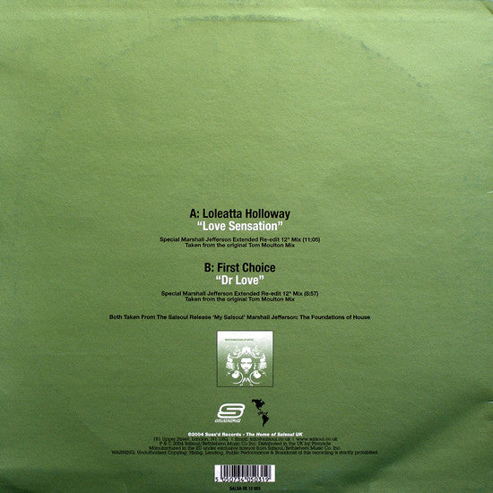 Loleatta Holloway / First Choice : Love Sensation / Dr Love (Marshall Jefferson 12" Re-Edit) (12")