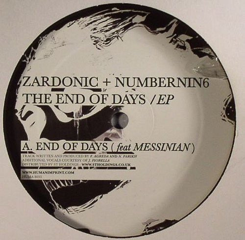 Zardonic + Numbernin6 : The End Of Days EP (12", EP)