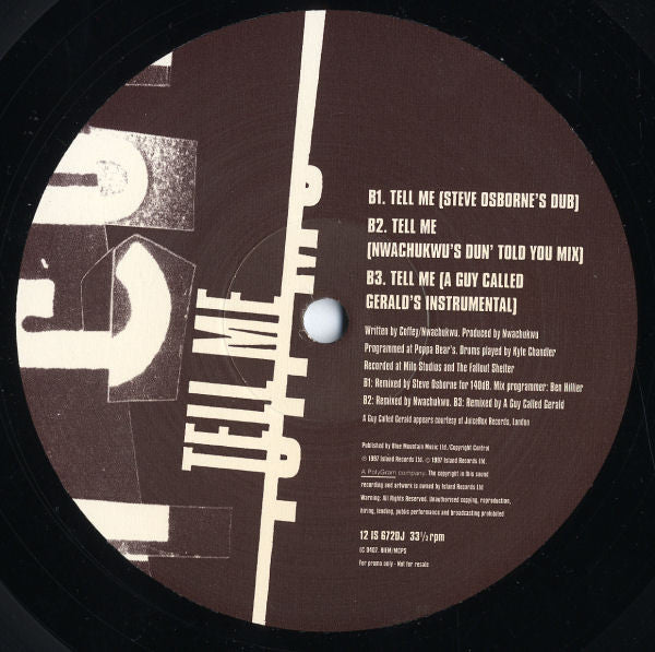 Cath Coffey : Tell Me (12", Promo)