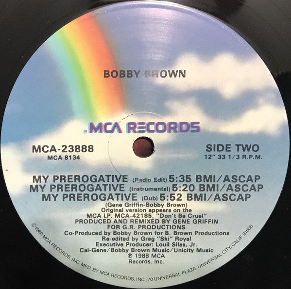 Bobby Brown : My Prerogative (Extended Remix) (12", Single)