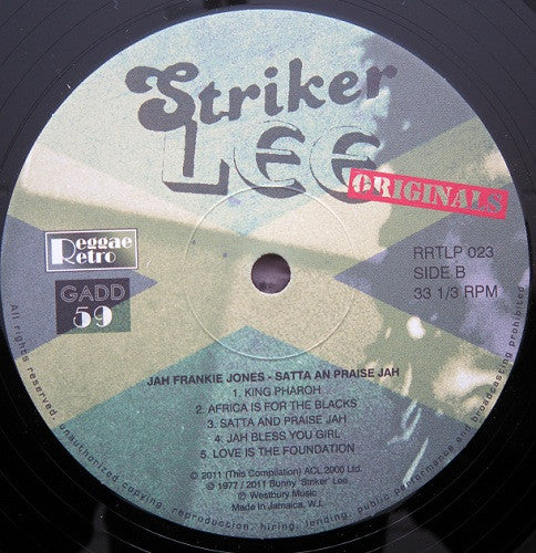 Frankie Jones (2) : Satta An Praise Jah (LP, Ltd, Num, RE)