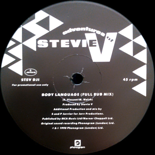 Adventures Of Stevie V. : Body Language (12", Promo)