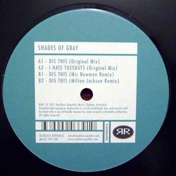 Shades Of Gray : Dis This (12")