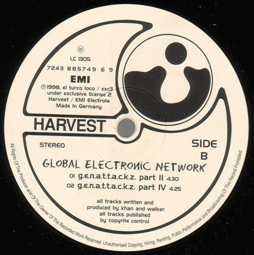 Global Electronic Network : G.e.n. A.t.t.a.c.k.z. (12")