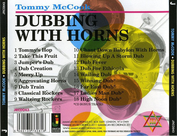 Tommy McCook : Dubbing With Horns (CD, Comp)