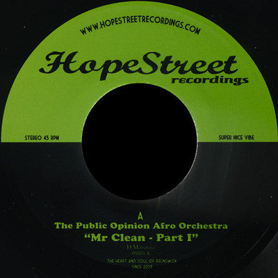 The Public Opinion Afro Orchestra : Mr Clean Part 1 & 2 (7")