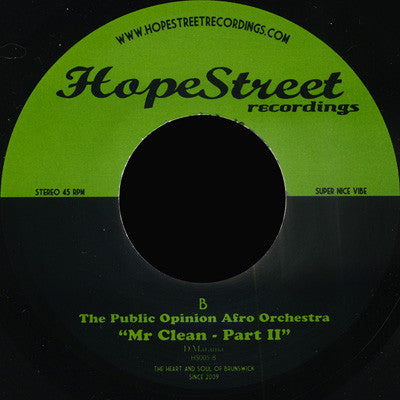 The Public Opinion Afro Orchestra : Mr Clean Part 1 & 2 (7")