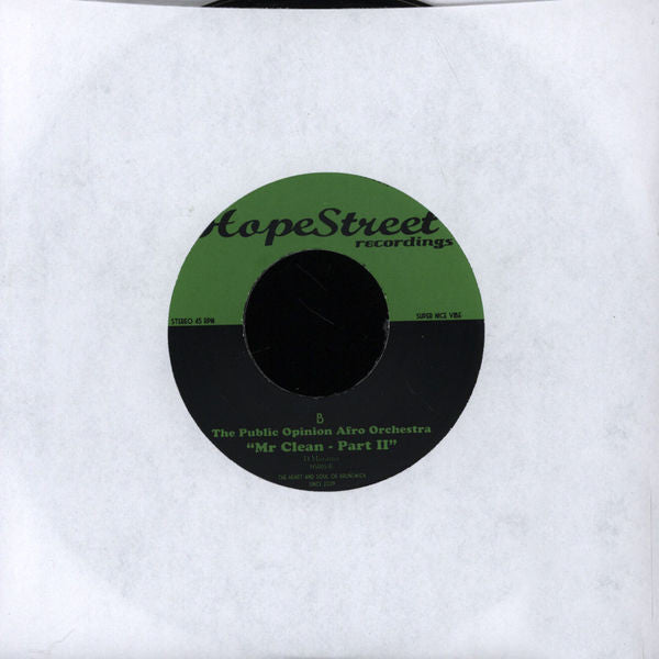 The Public Opinion Afro Orchestra : Mr Clean Part 1 & 2 (7")