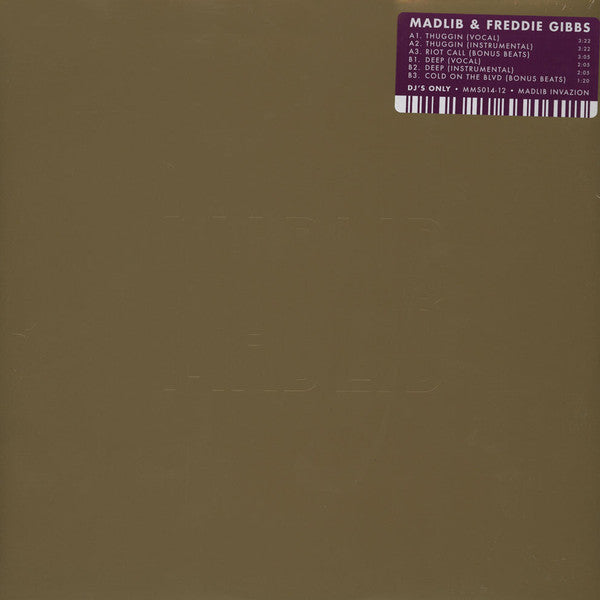 Freddie Gibbs & Madlib : Thuggin' EP (12", EP, Ltd)