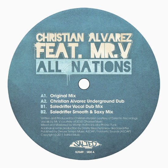 Christian Alvarez Feat. Mr. V (4) : All Nations (12")