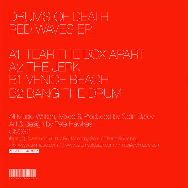 Drums Of Death : Red Waves EP (12")