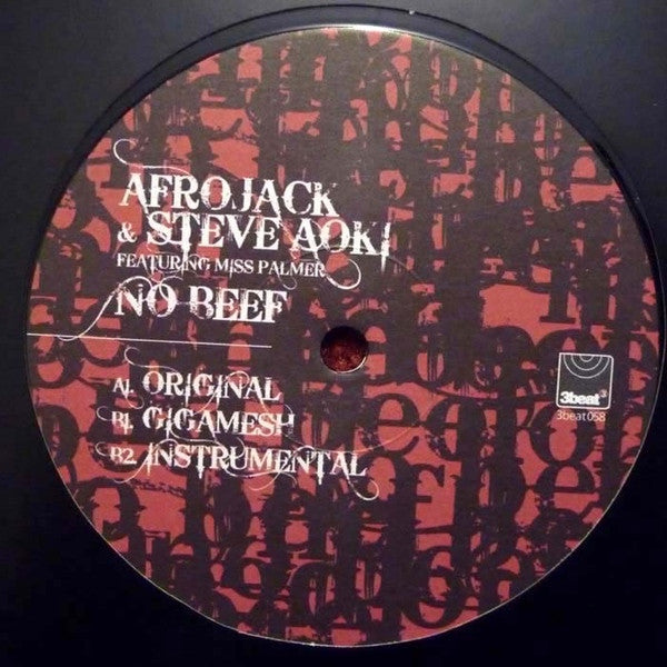 Afrojack & Steve Aoki Featuring Miss Palmer : No Beef (12")