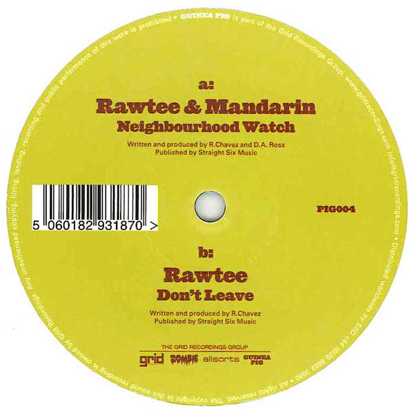 Rawtee & Mandarin : Neighbourhood Watch (12")