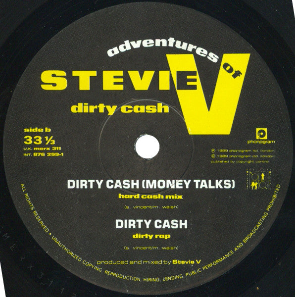 Adventures Of Stevie V. : Dirty Cash (12")