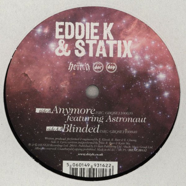Eddie K (2) & Statix (2) : Anymore / Blinded (12")