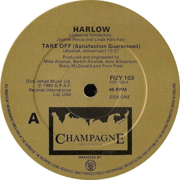 Harlow (2) / Spargo / Pino Massara : Take Off / You And Me / Margarita (12")