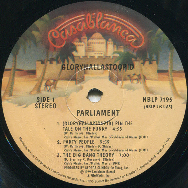 Parliament : GloryHallaStoopid (Or Pin The Tale On The Funky) (LP, Album, RE, Rai)