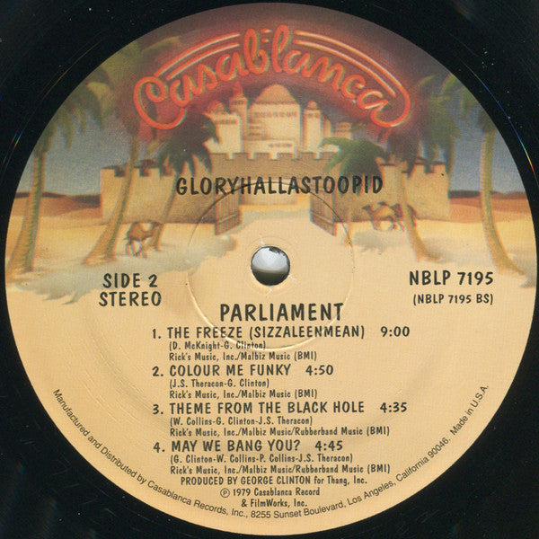 Parliament : GloryHallaStoopid (Or Pin The Tale On The Funky) (LP, Album, RE, Rai)
