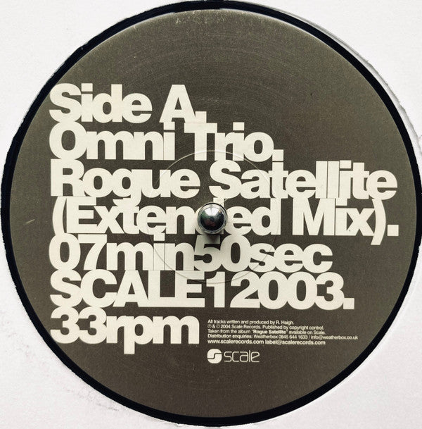 Omni Trio : Rogue Satellite (Extended Mix) / Less Than Zero (12")