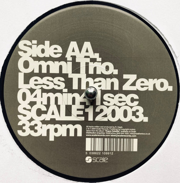 Omni Trio : Rogue Satellite (Extended Mix) / Less Than Zero (12")